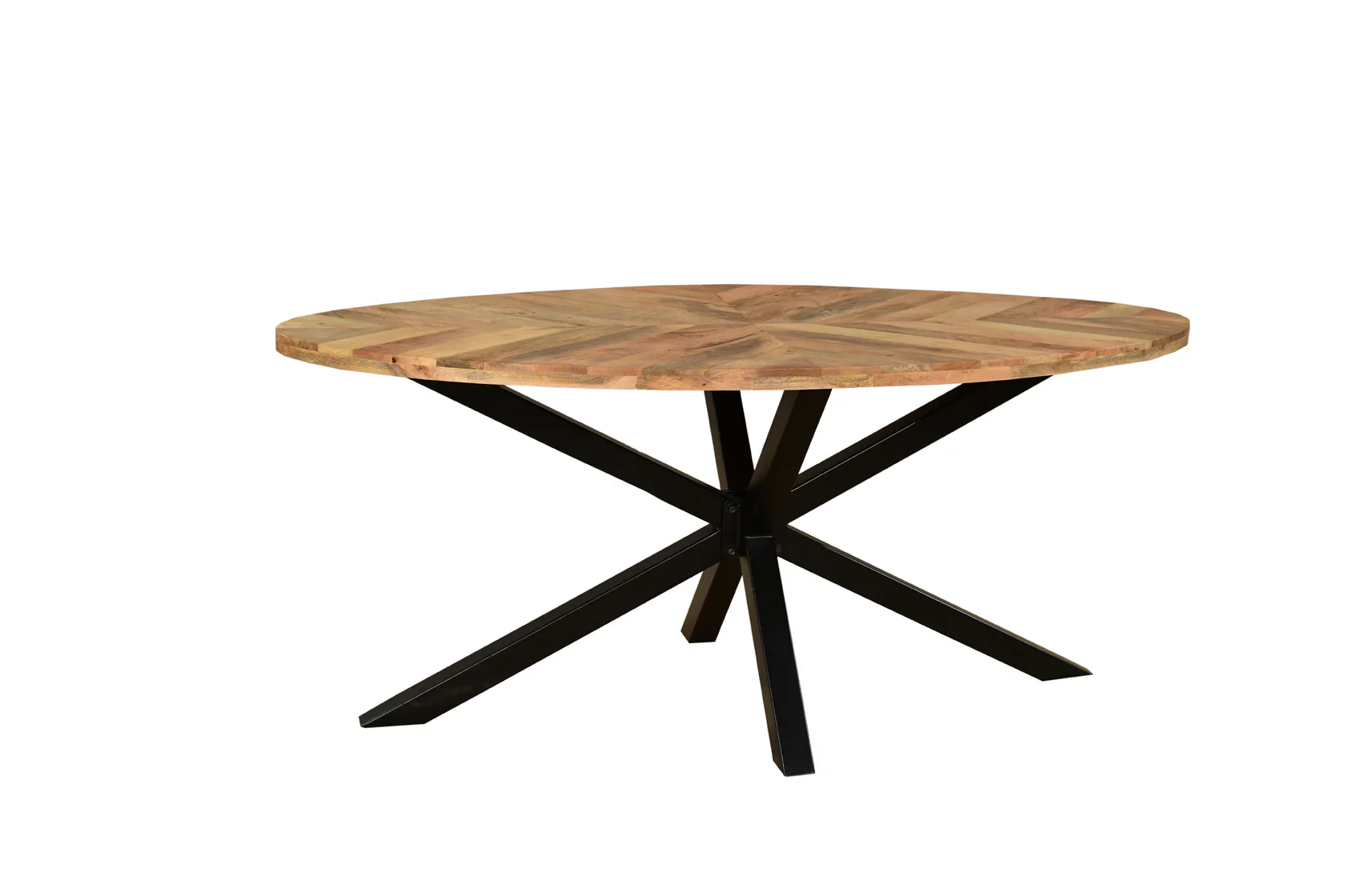 Agra Medium Oval Dining Table – Natural Mango Wood - Image 2