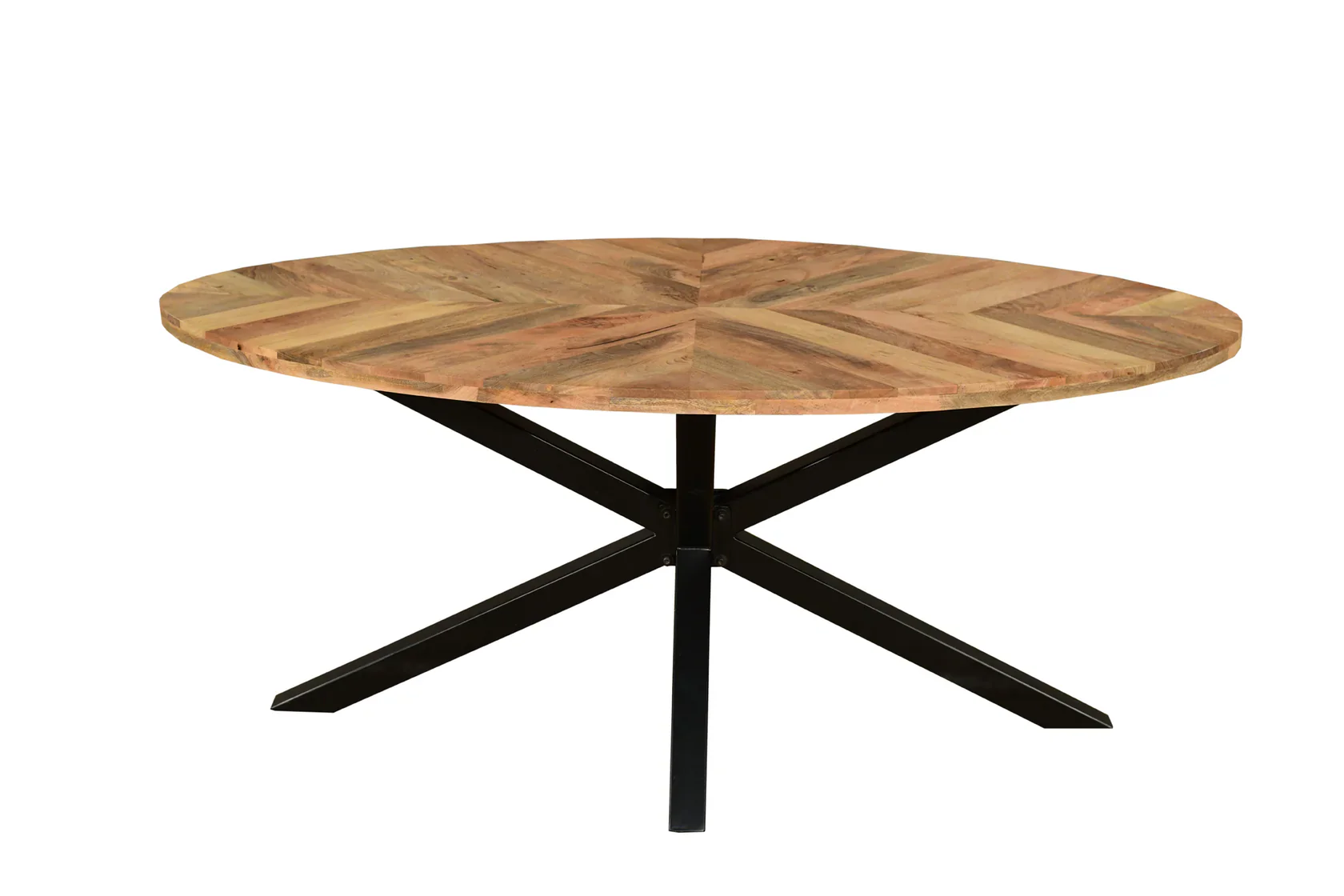 Agra Medium Oval Dining Table – Natural Mango Wood - Image 3