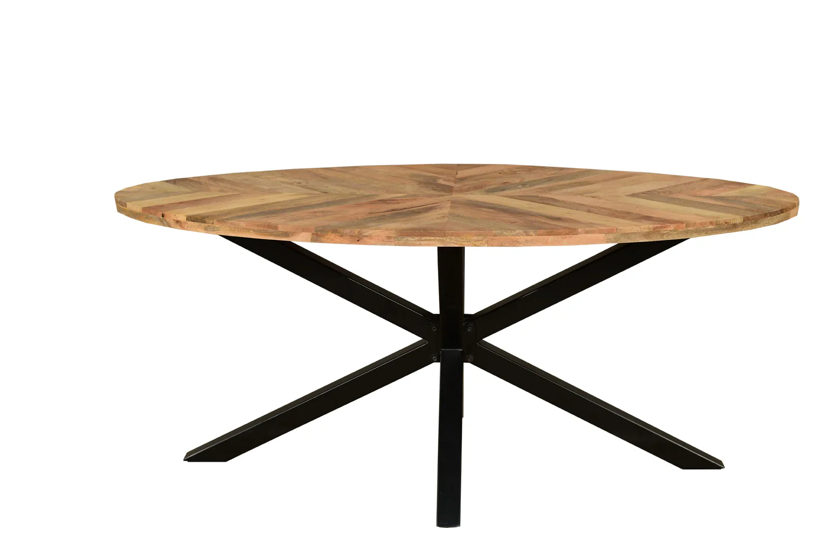 Agra Medium Oval Dining Table – Natural Mango Wood - Image 4
