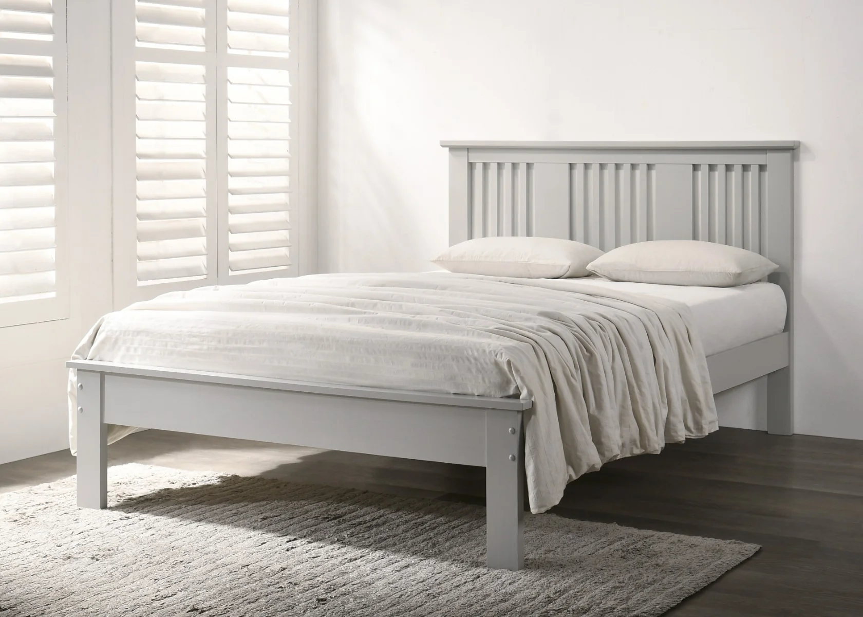 Alana 4ft Bed Frame – Grey Semi-Gloss Finish