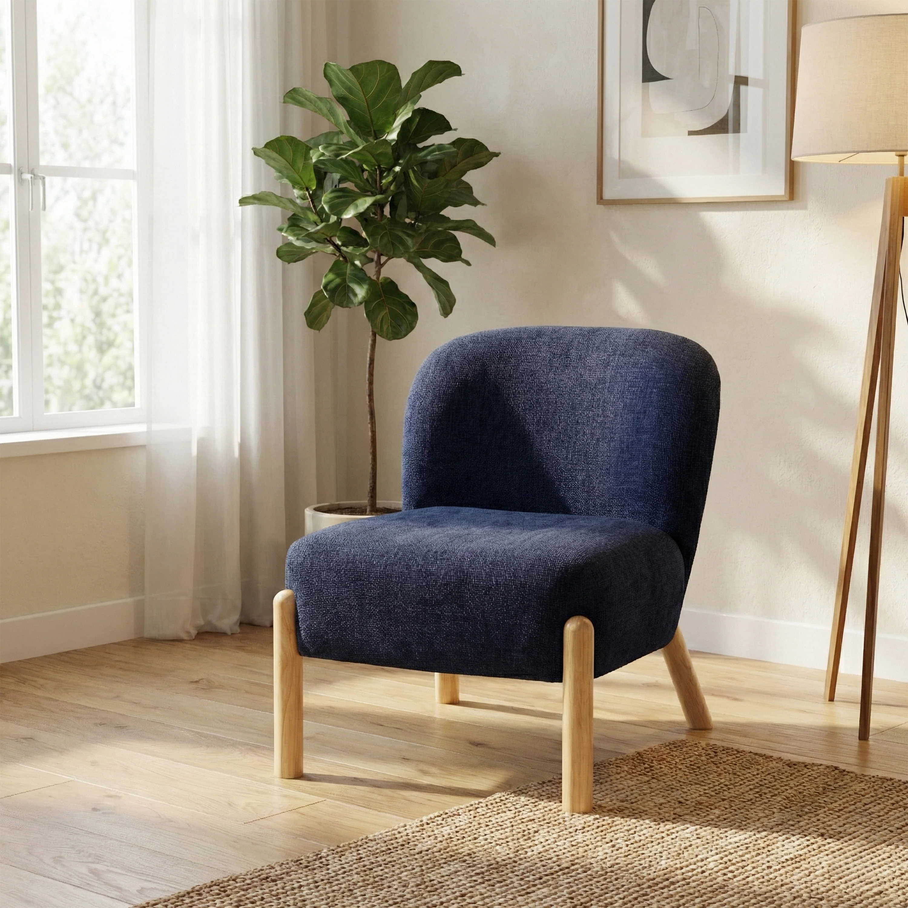 Alana Chair – Denim Blue Armless Design (PRE-ORDER FOR JULY) - Image 8