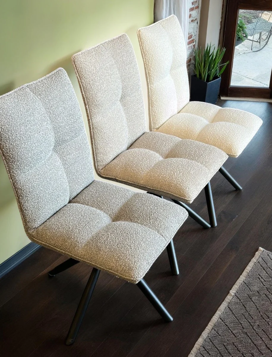 Alba Dining Chair – Soft White with Ergonomic High Backrest - Image 2