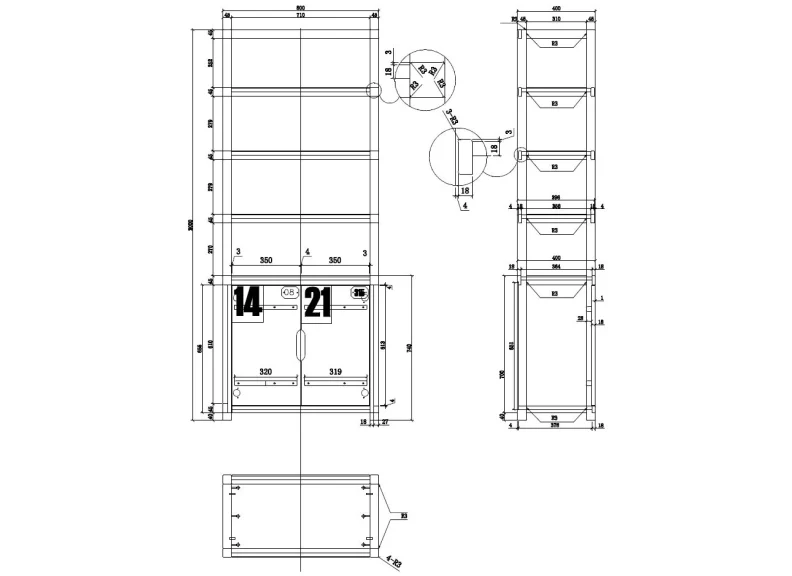 Alex Bookcase With Cabinet - Image 3