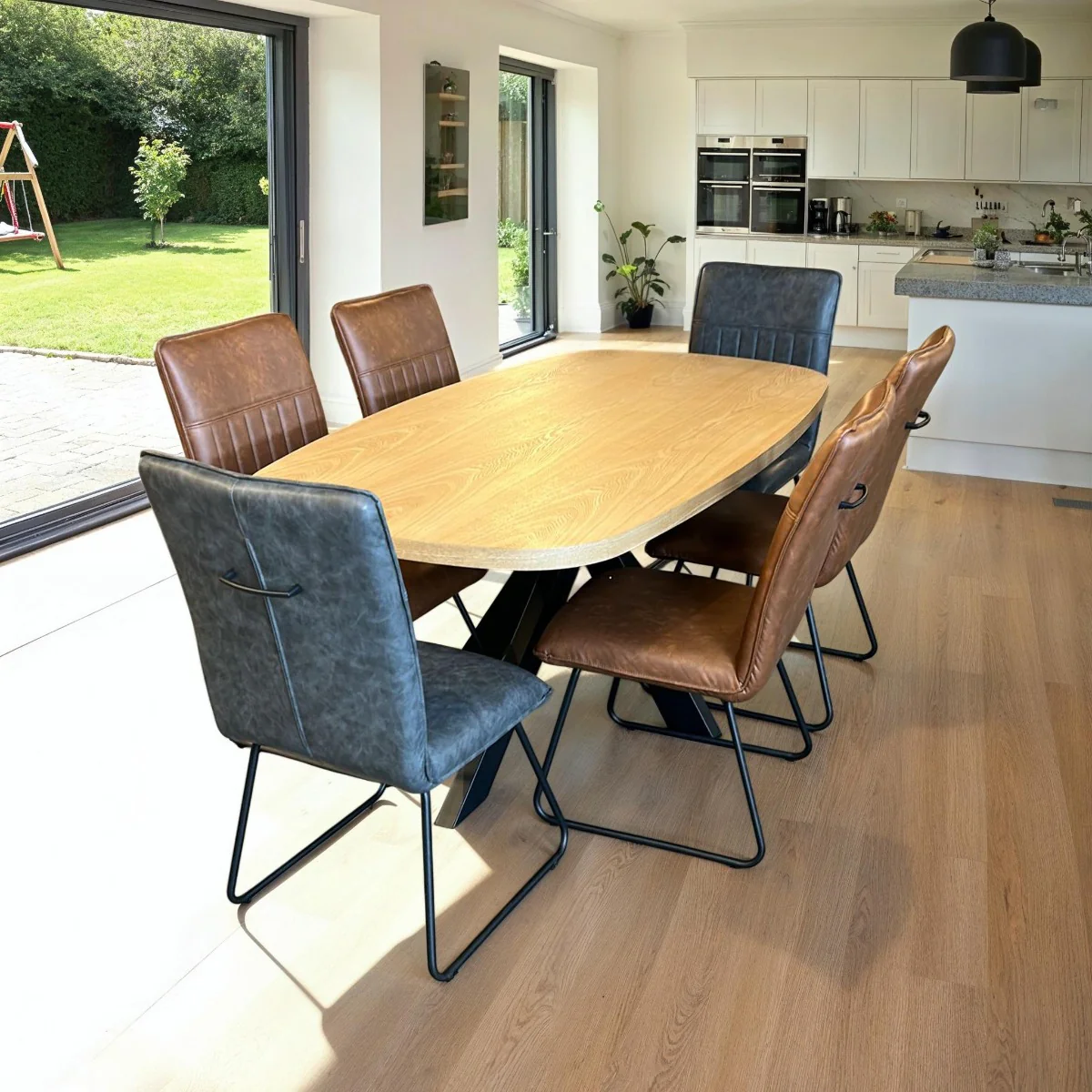 Alfie Dining Chair – Grey Upholstered with Ergonomic Design