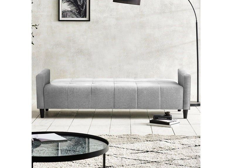 Alfie Storage Sofa Bed – Grey Fabric with Underneath Storage - Image 2