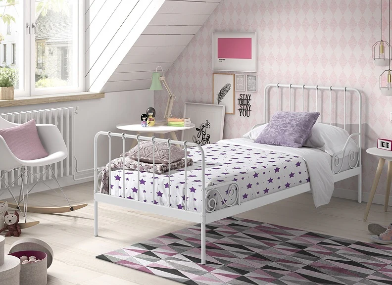 Alice Metal Bed – Intricate Swirl Design 200x90 cm - Image 3