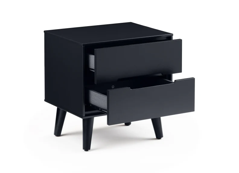 Alicia Grey Two Drawer Bedside - Image 6