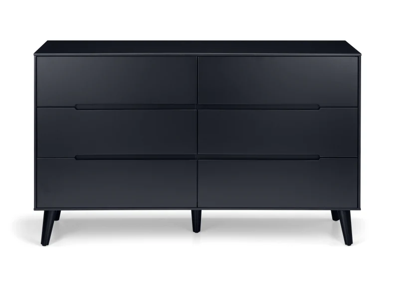 Alicia Grey Six Drawer Wide Chest - Image 5