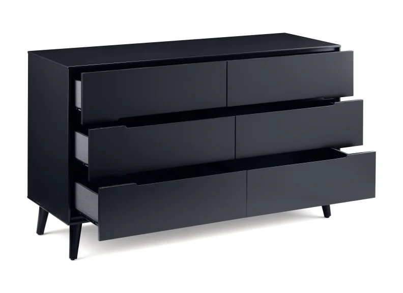 Alicia Grey Six Drawer Wide Chest - Image 6