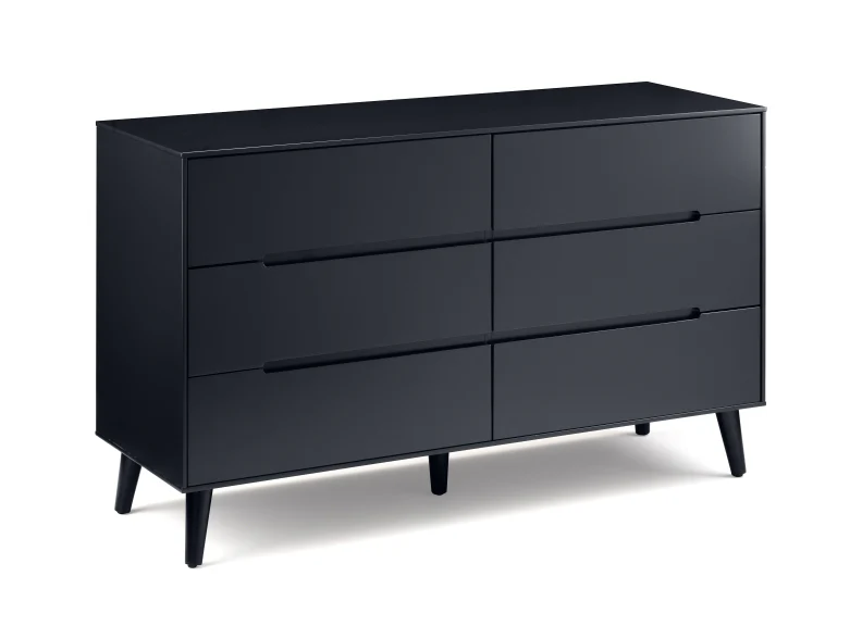 Alicia Grey Six Drawer Wide Chest - Image 7