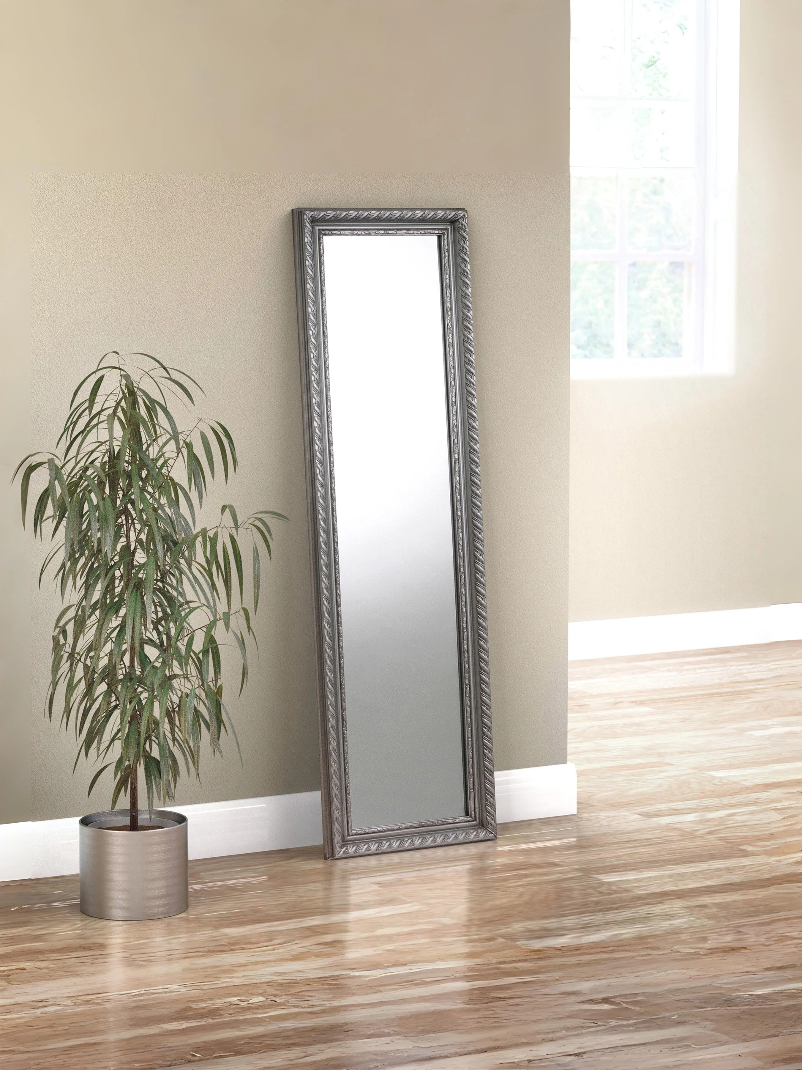 Allegro Dress Mirror – Pewter Metal Trim