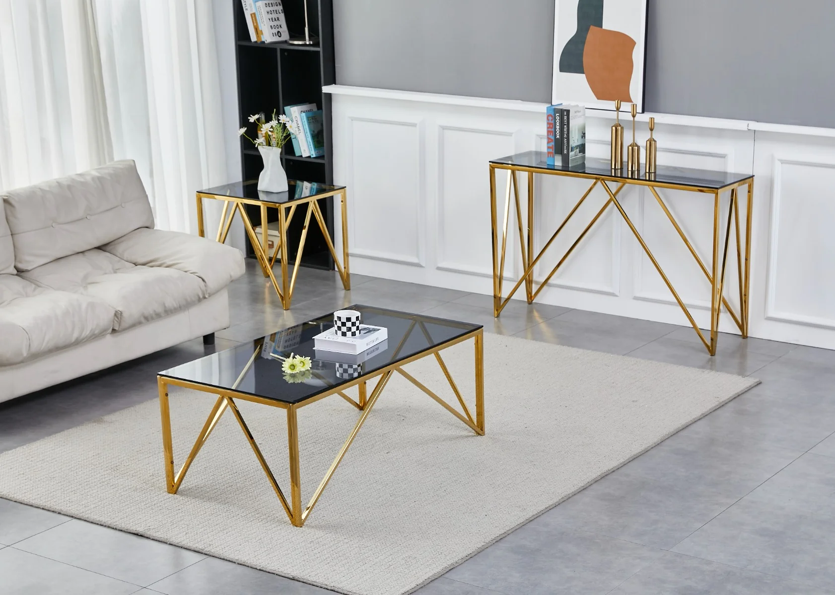 Allure Gold Console Table - Image 5