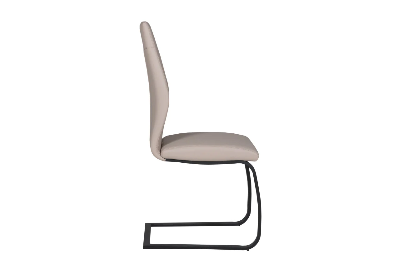Alta Dining Chair – Taupe Faux Leather with Cantilever Design - Image 4