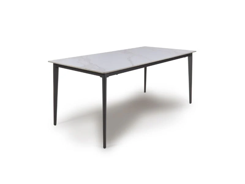 Amalfi Table 1800mm – White Sintered Stone with Metal Legs - Image 2