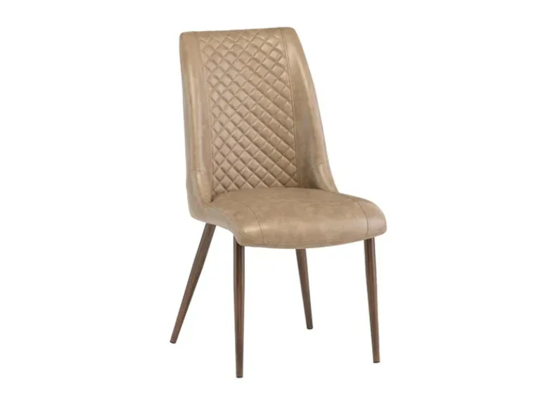 AMBER PU DINING CHAIRS W/Brass Leg - Image 10