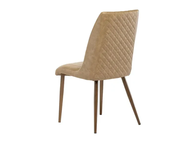 AMBER PU DINING CHAIRS W/Brass Leg - Image 7