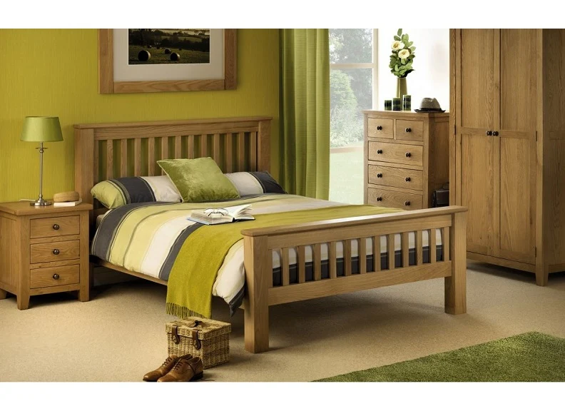 Amsterdam Low Foot End Bed – Solid American Oak - Image 3