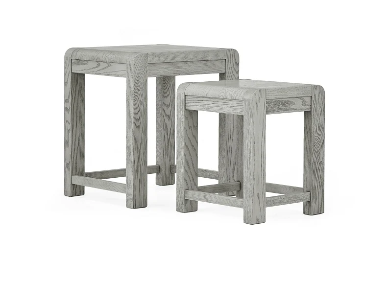 Amsterdam Table Nest – Greyed Oak Finish 500mm - Image 3