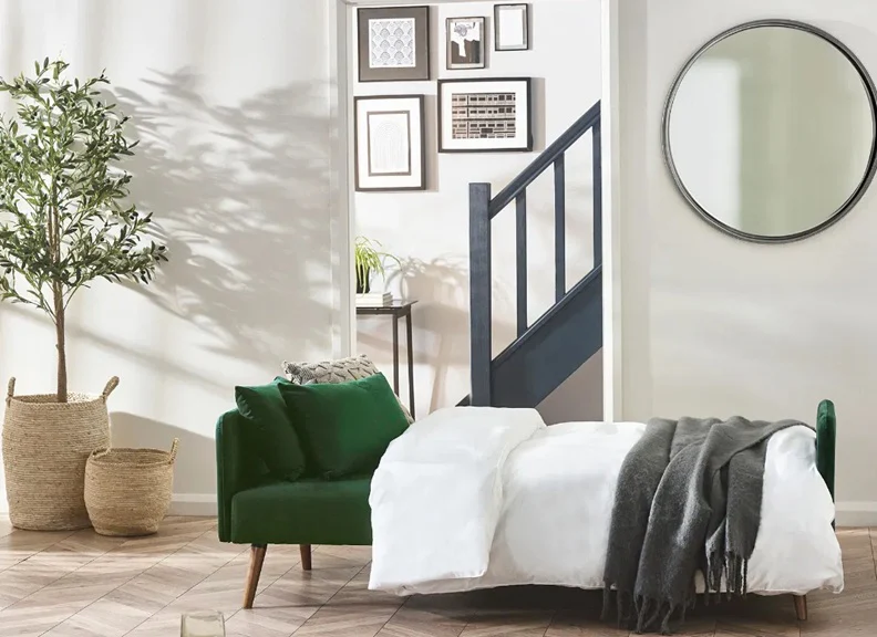 Andi Green Fabric Sofa Bed - Image 4