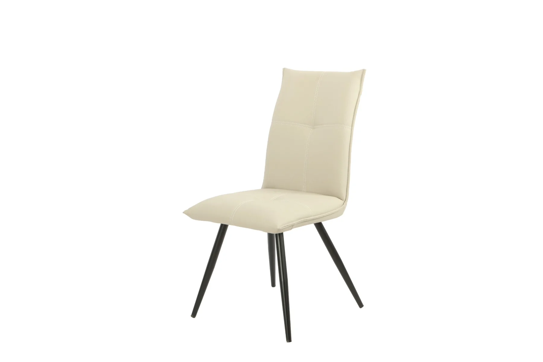 Anya Dining Chair – Taupe with Black Legs 450mm Wide - Image 2