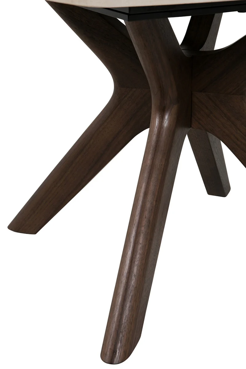 Ariya Lamp Table – Sintered Stone Top with Dark Walnut Frame - Image 4