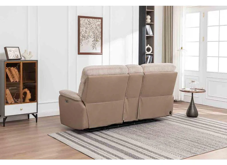 Arlington Cord Fabric Powered Reclining 2PPC Sofa W/Console - Image 2
