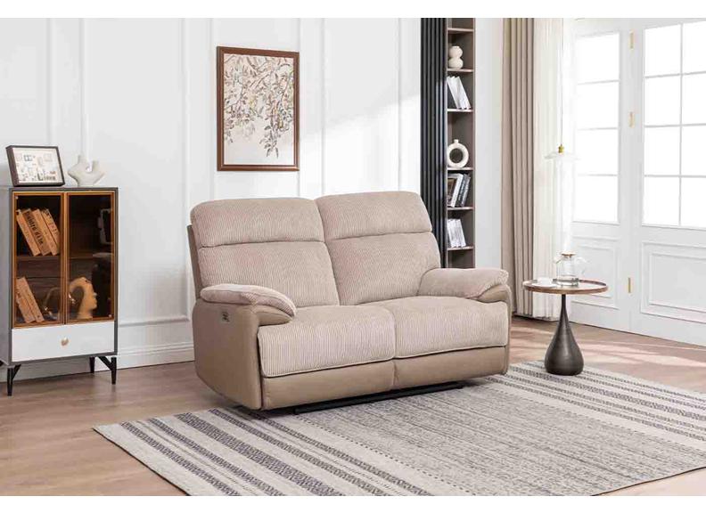 Arlington Cord Fabric Powered Reclining 2PP Sofa – Ultra-Comfort Design with USB Ports