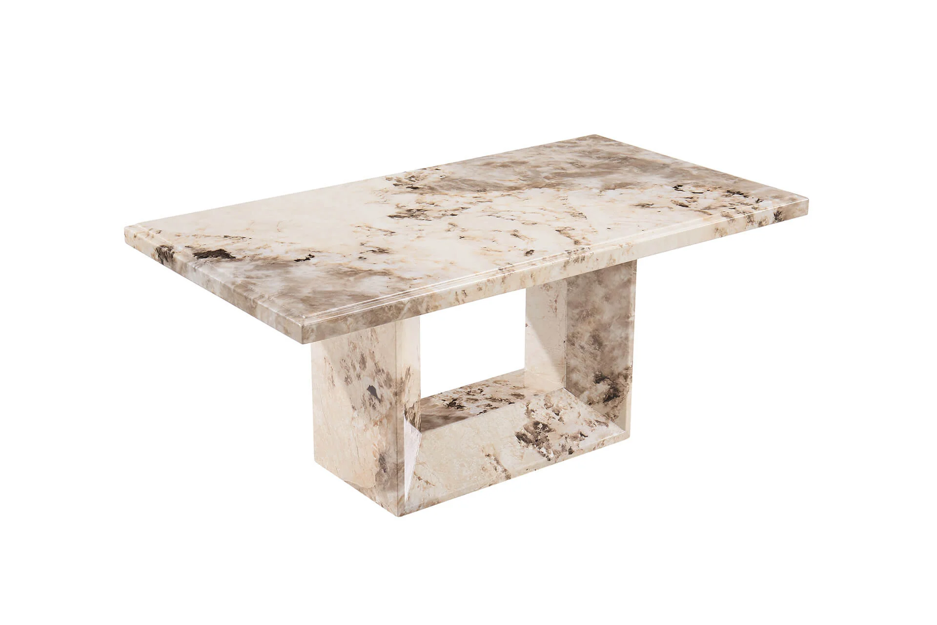 Artemis Coffee Table – Mottled Mocha Marble with High-Gloss Finish - Image 8