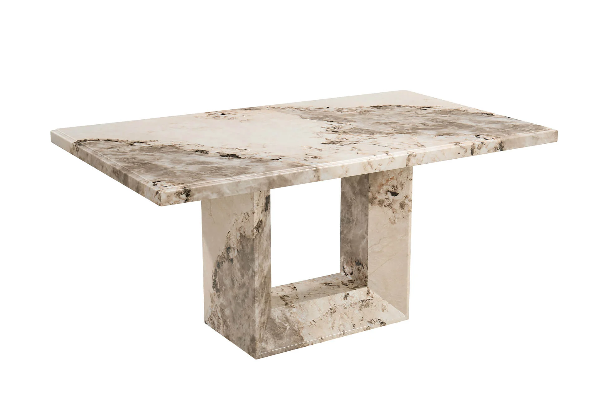 Artemis Dining Table 160cm – Mottled Mocha High-Gloss Finish - Image 8