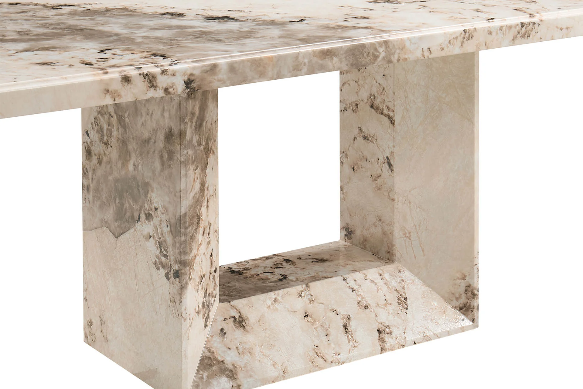Artemis Dining Table 200cm – Mottled Mocha High-Gloss Finish - Image 5