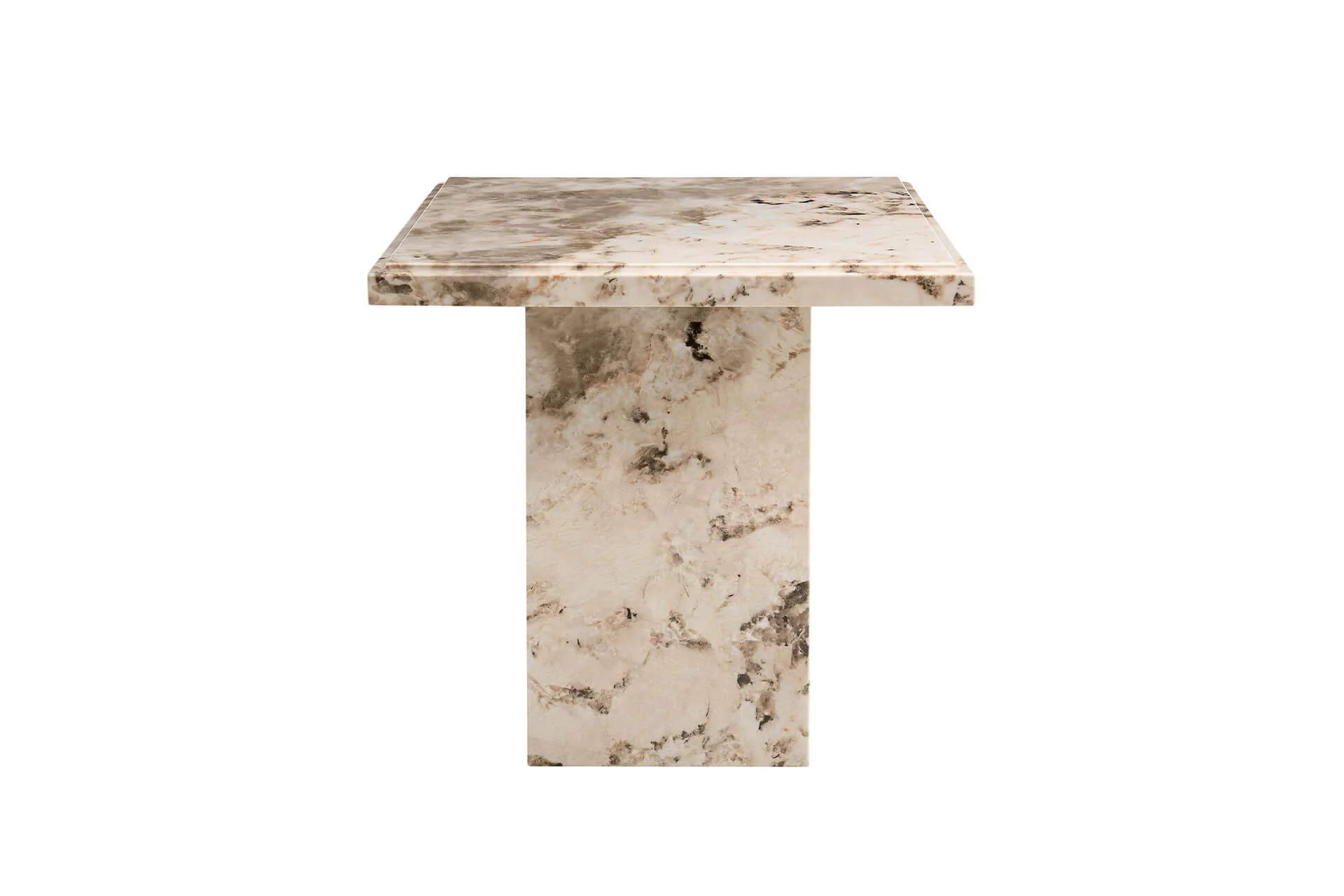 Artemis Lamp Table – Mottled Mocha Marble with High-Gloss Finish - Image 10