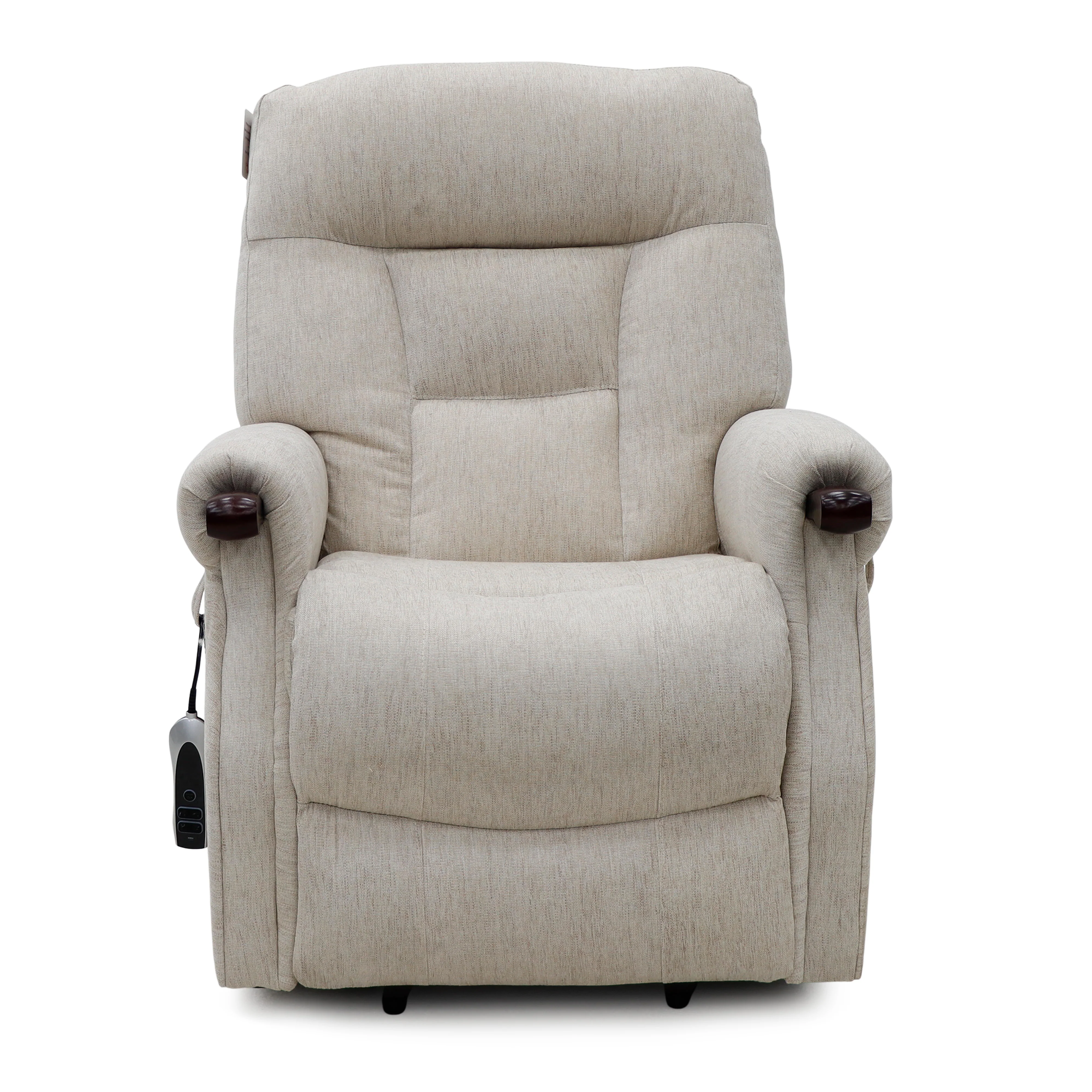 Astoria Dual Motor Lift & Tilt Chair – Beige Fabric with USB Charger - Image 6