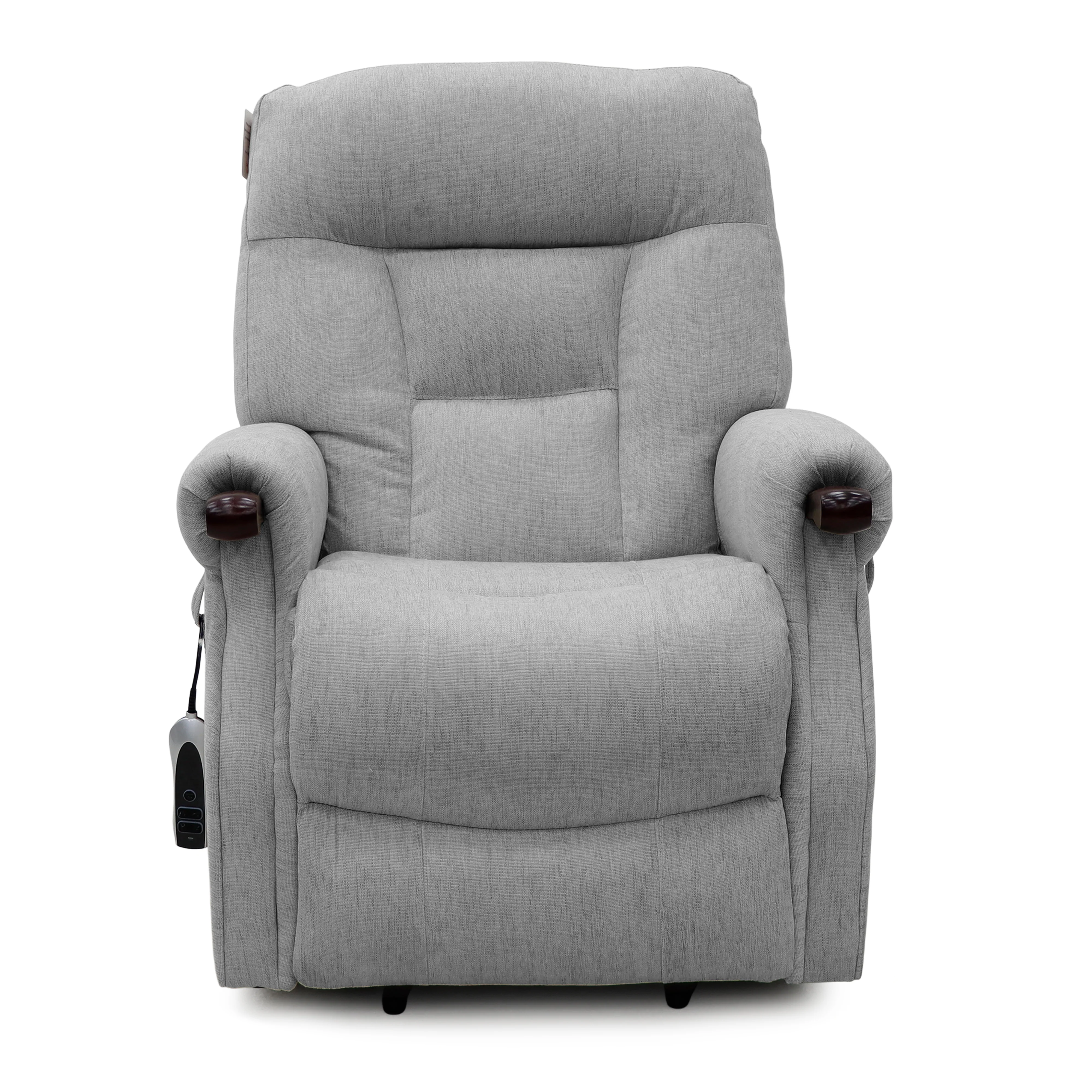 Astoria Dual Motor Lift & Tilt Chair – Silver Fabric with USB Charger - Image 4