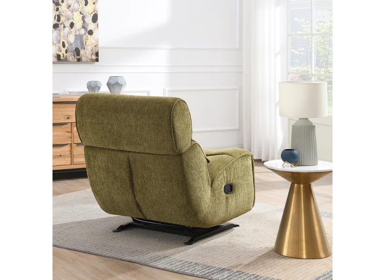 Avebury Olive Reclining Chair – Soft Fabric with Rocking Action - Image 3
