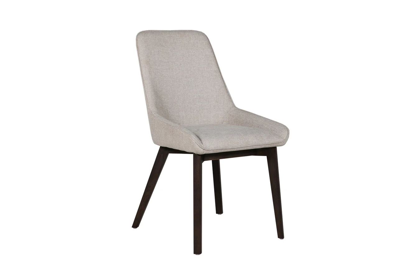 Axton Dining Chair – Natural Fabric with Padded Seat - Image 4