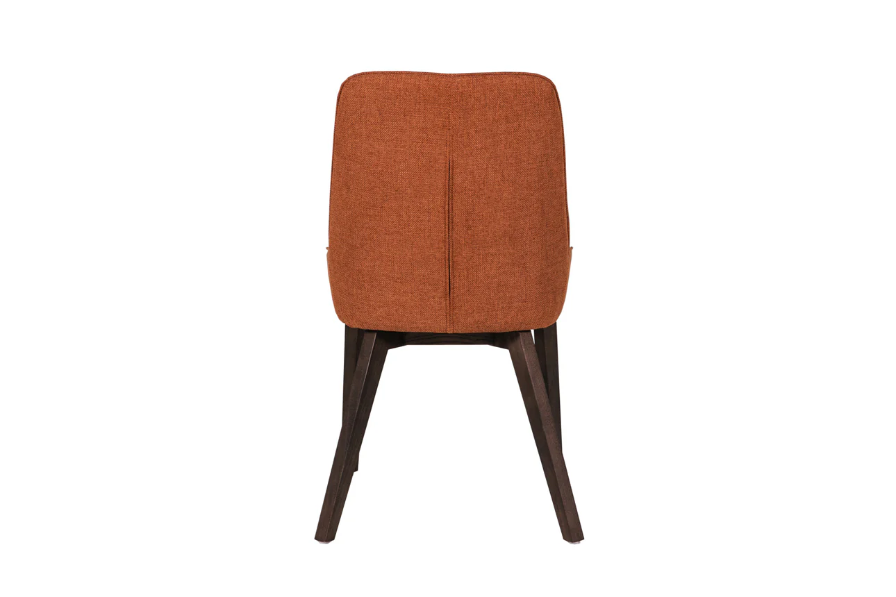 Axton Dining Chair – Rust Fabric with Padded Seat 870mm - Image 3