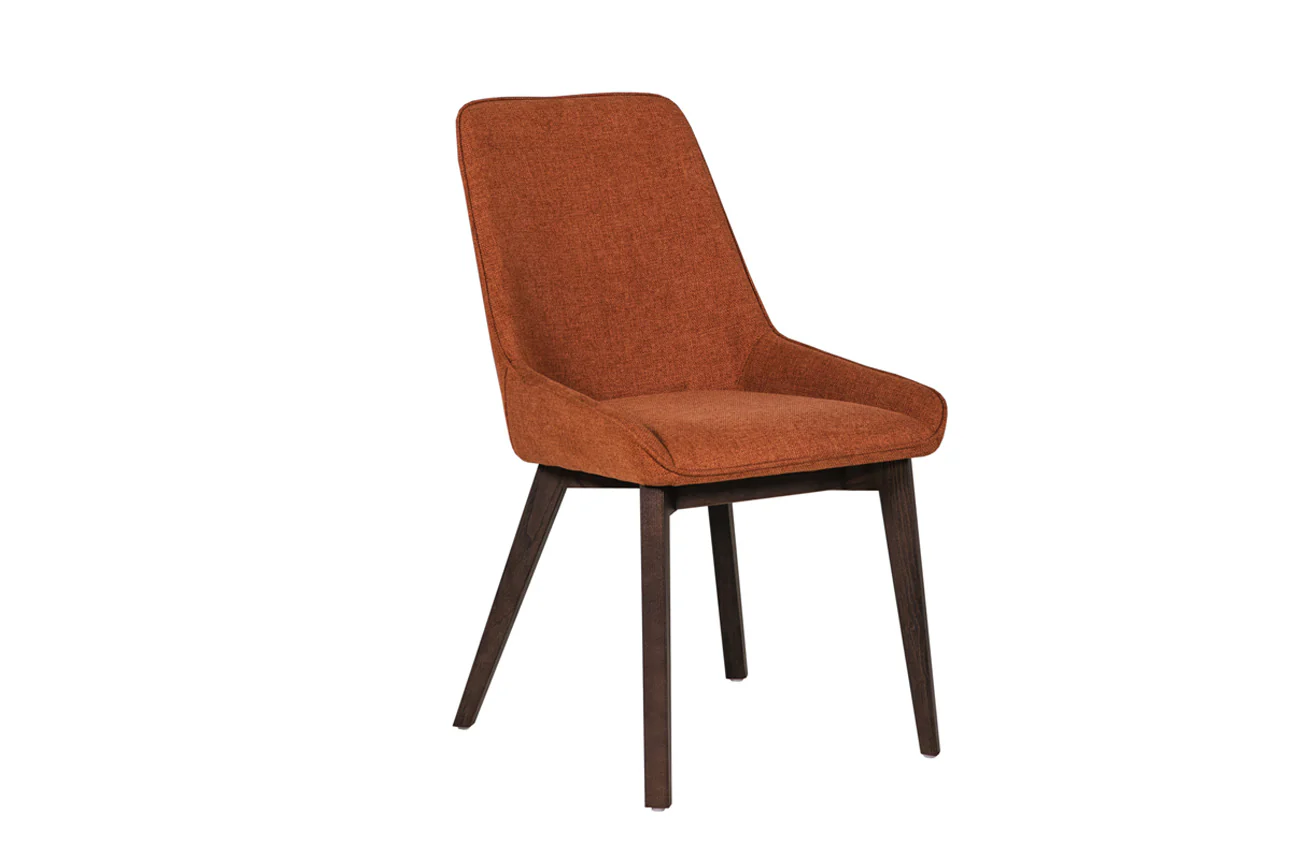 Axton Dining Chair – Rust Fabric with Padded Seat 870mm - Image 4
