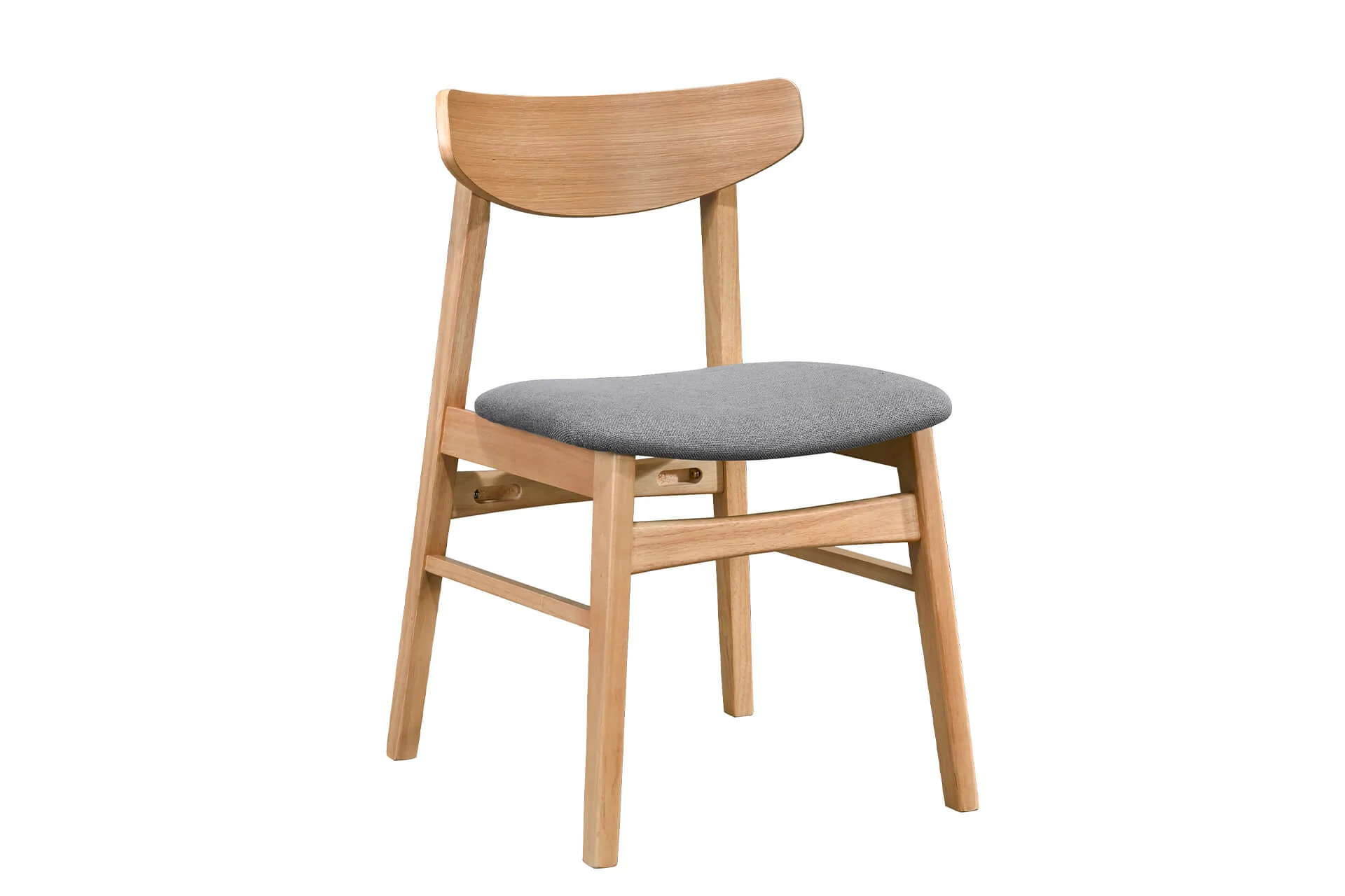 Ayla Dining Chair – Oak with Fabric-Padded Seat