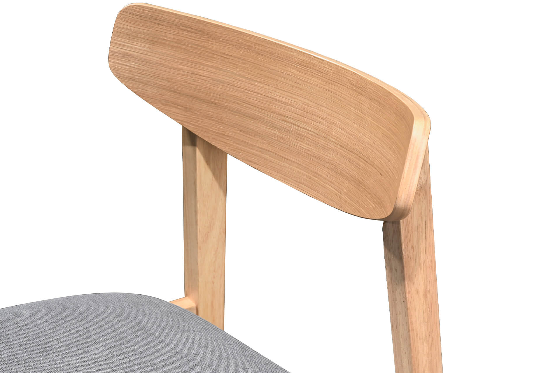 Ayla Dining Chair – Oak with Fabric-Padded Seat - Image 2