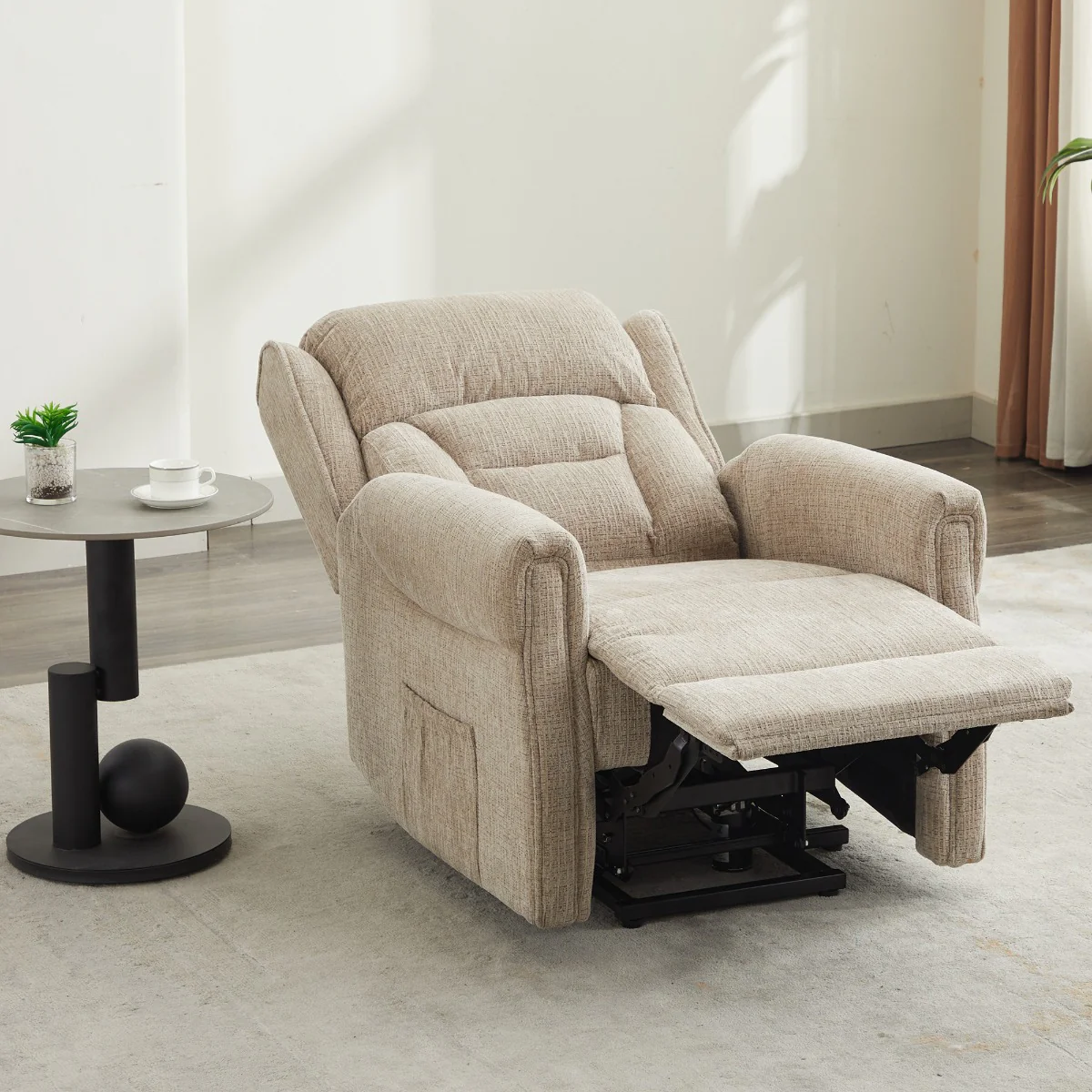 Balmoral L&T Dual Motor Voice Control Chair – Beige Fabric - Image 5
