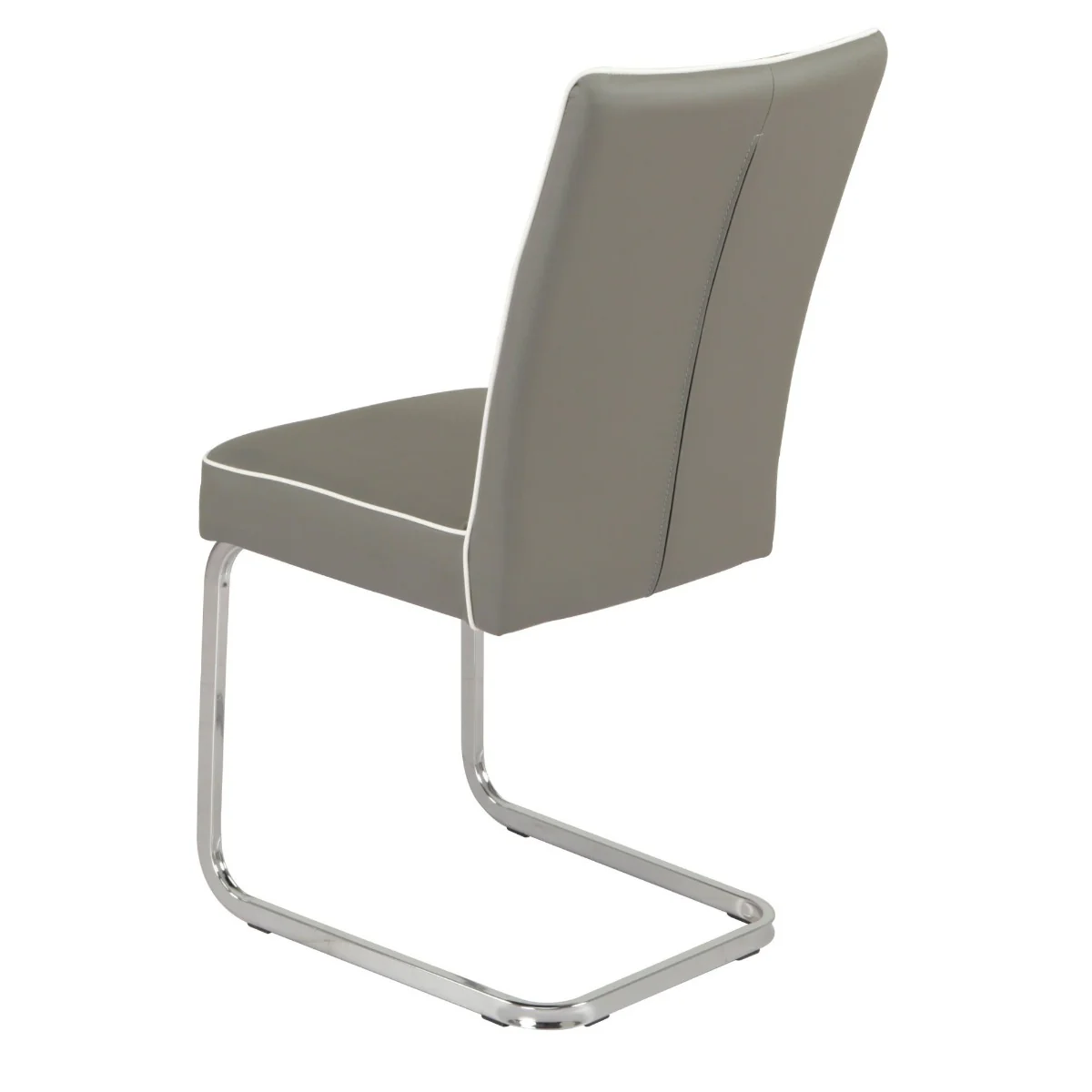 Bamberg Dining Chair – Grey with White Piping 445mm - Image 4