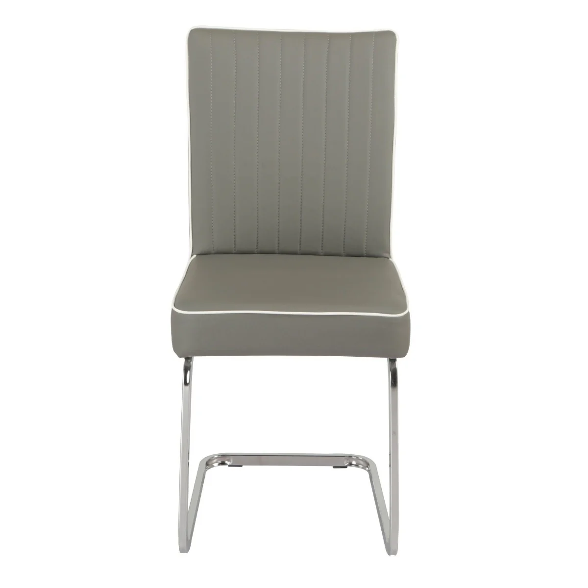 Bamberg Dining Chair – Grey with White Piping 445mm - Image 5