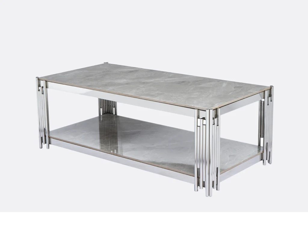 Belini Coffee Table Sintered Stone and Stainless Steel - Image 2