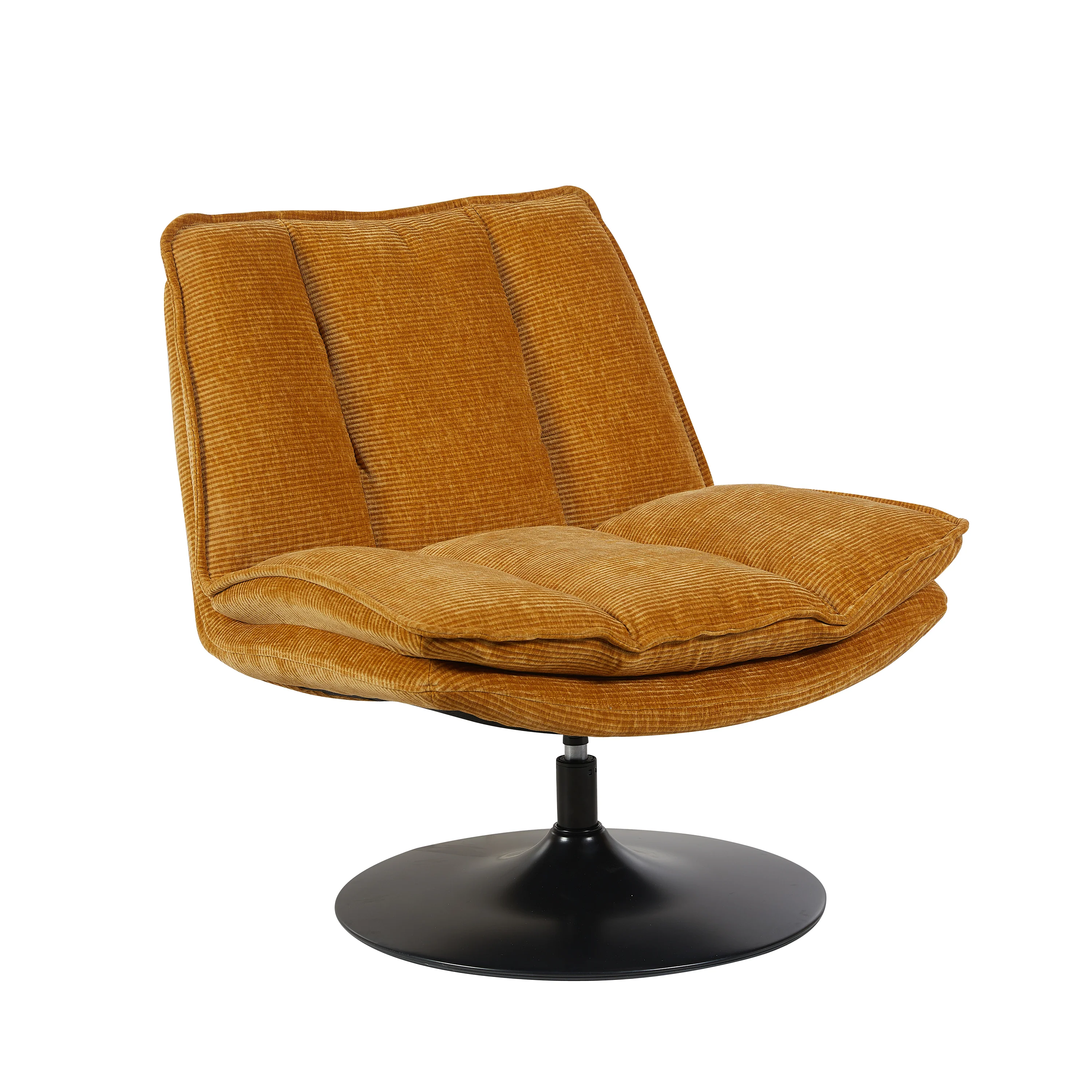 Bella Chair – Ochre Accent with Swivel Base - Image 3