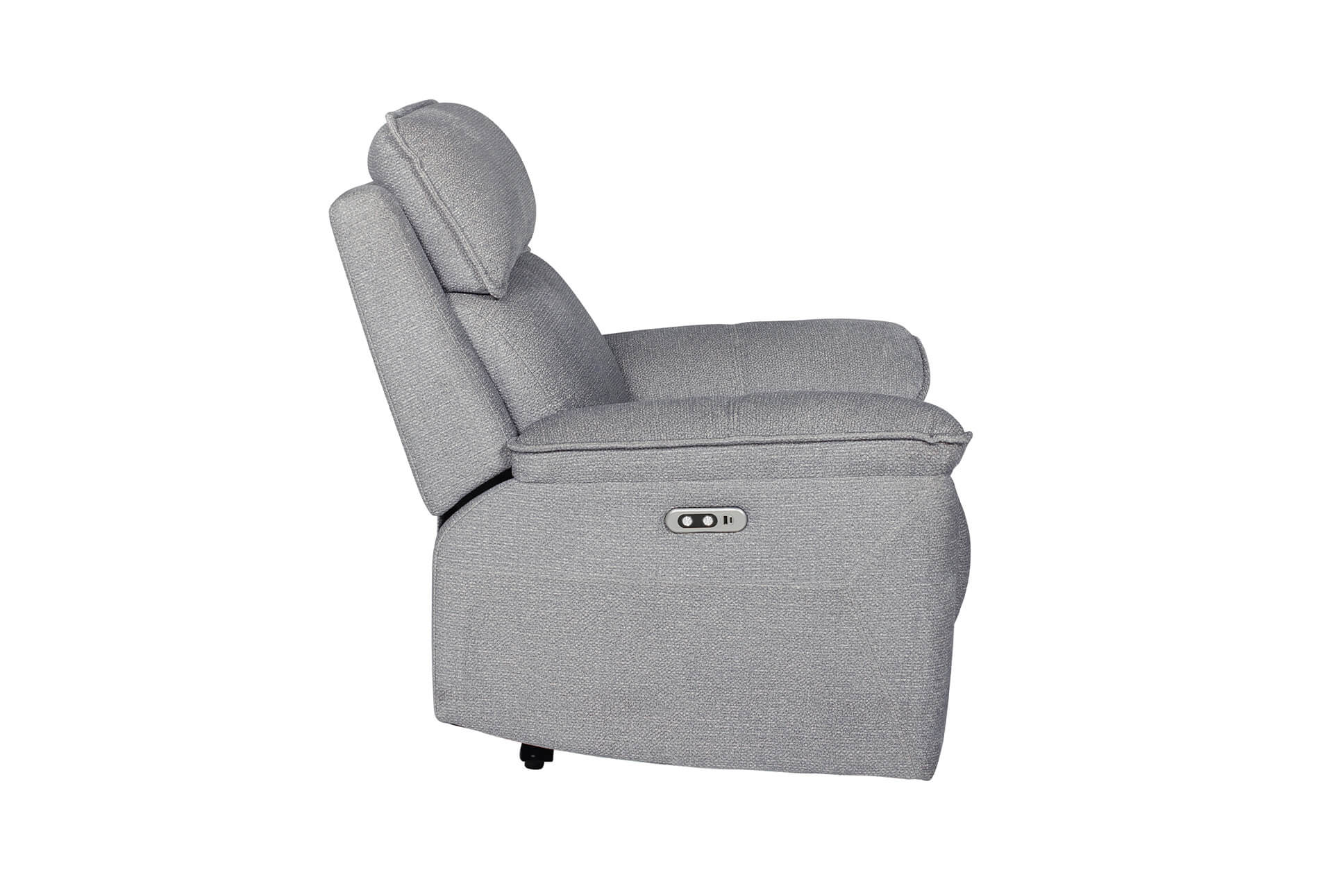 Blaine 1 Seater Electric Recliner – Greige Fabric with USB Ports - Image 4