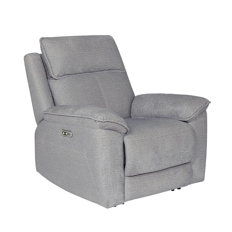 Blaine 1 Seater Electric Recliner – Greige Fabric with USB Ports - Image 7