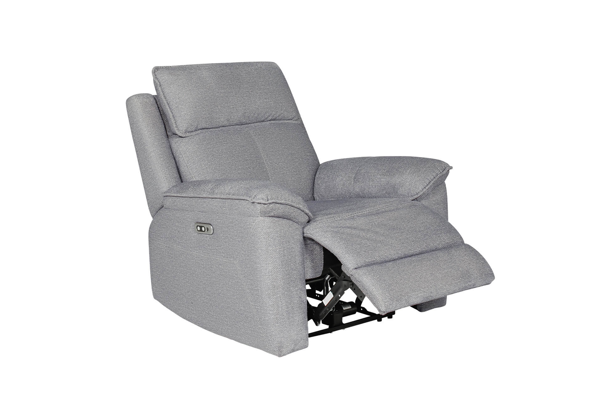 Blaine 1 Seater Electric Recliner – Greige Fabric with USB Ports - Image 8