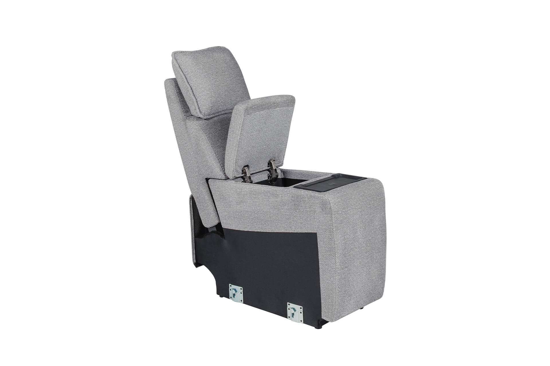 Blaine Console Sectional – Greige with Hidden Storage and Wireless Charging 320mm - Image 3