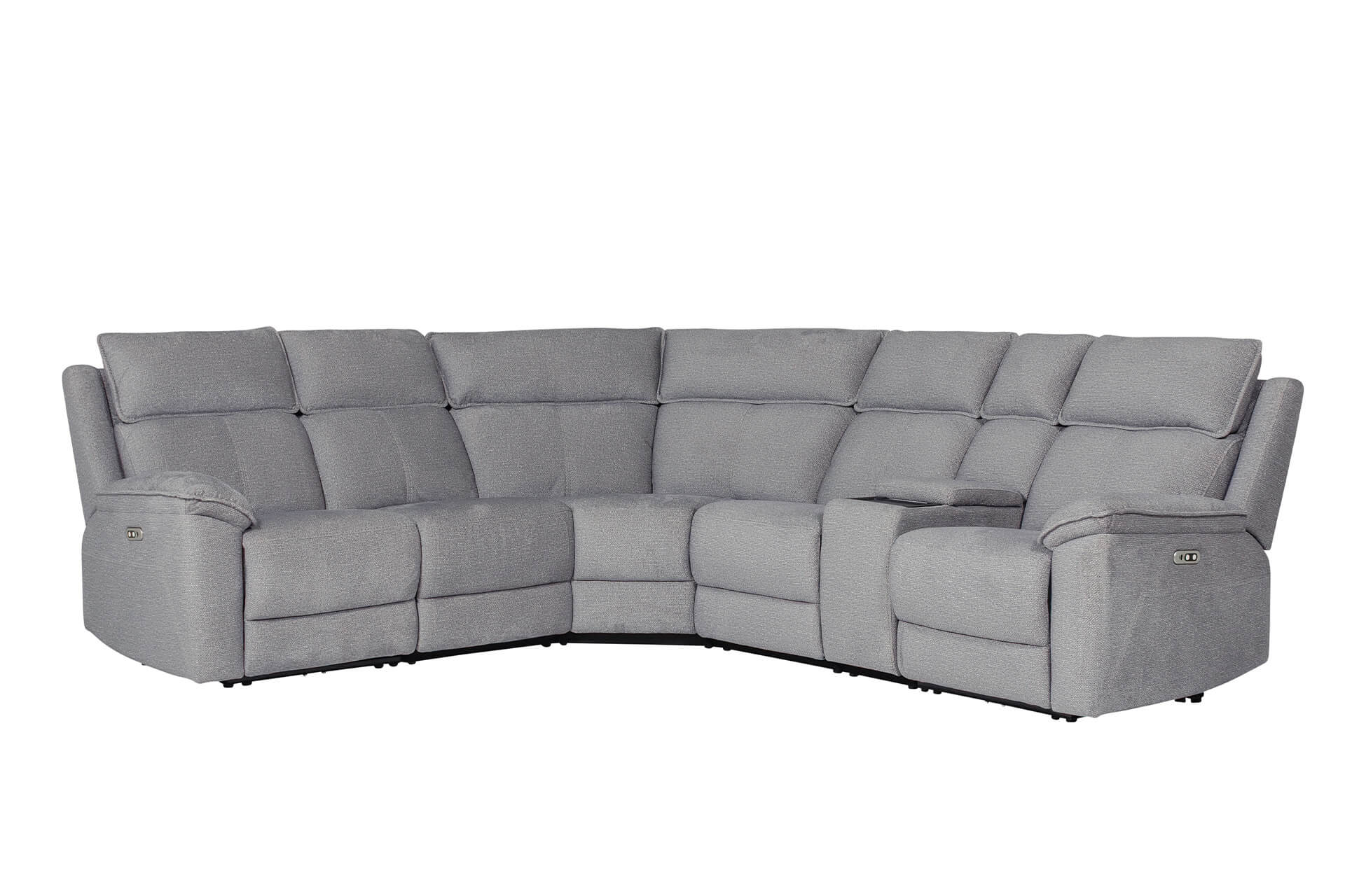 Blaine Corner Group Electric Recliner – Greige Fabric with USB Ports - Image 12