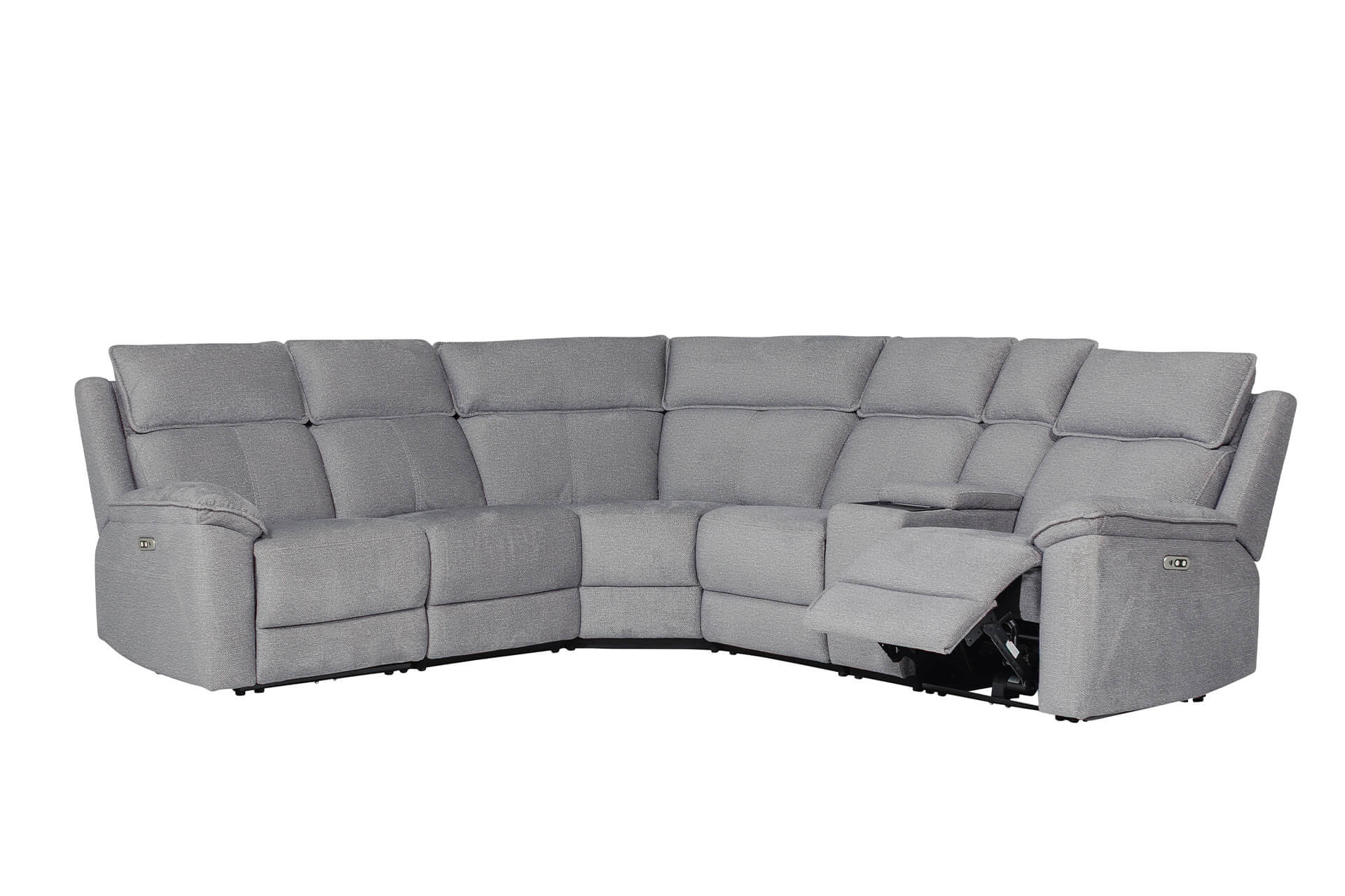 Blaine Corner Group Electric Recliner – Greige Fabric with USB Ports - Image 13